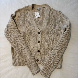 J.Crew Donegal Cable Cardigan NWT